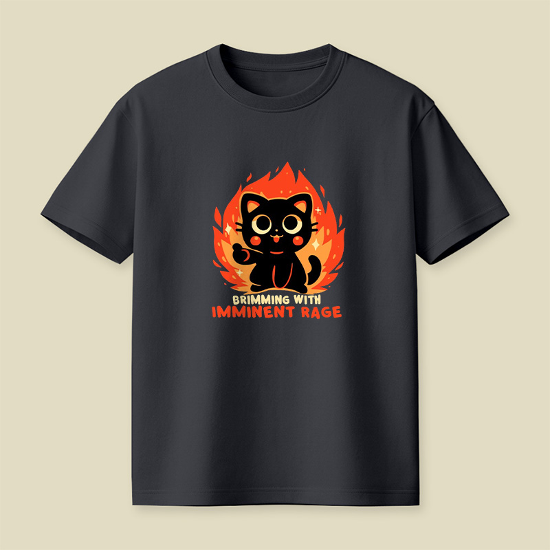 Brimming With Imminent Rage Cat Playful T-Shirt