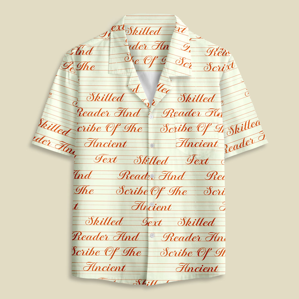 Skilled Reader And Scribe Of The Ancient Text Button Up Pocket Shirt