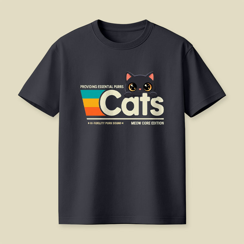 Retro Cats Playful T-Shirt