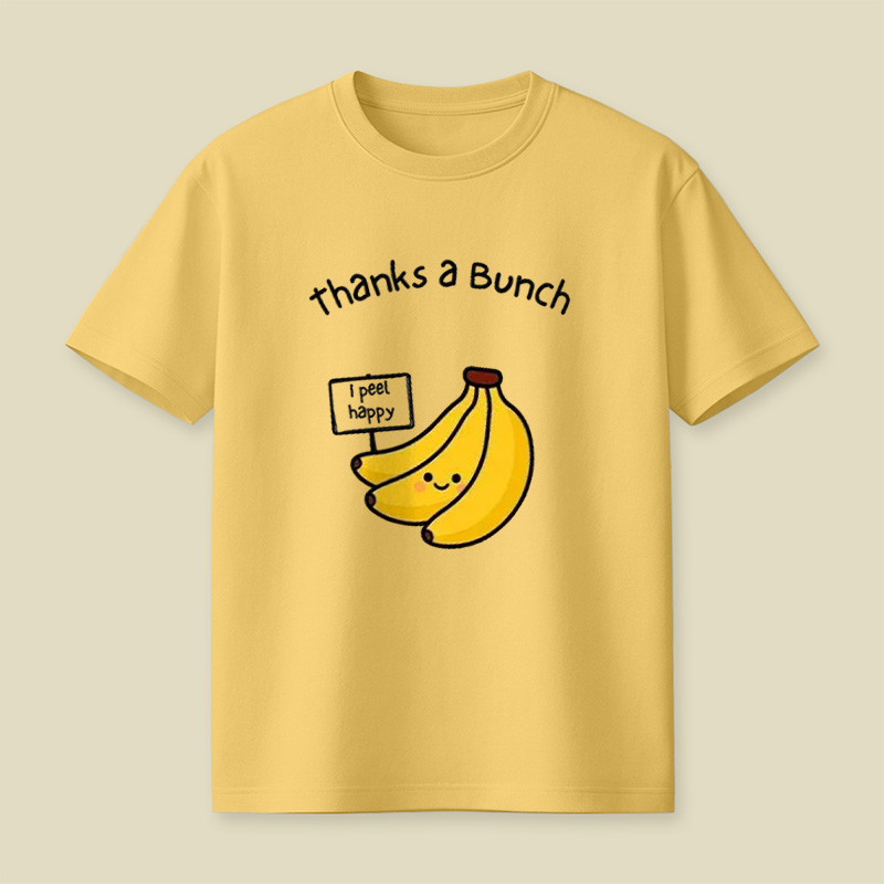 Thanks A Bunch Cute Banana Pun Playful T-Shirt