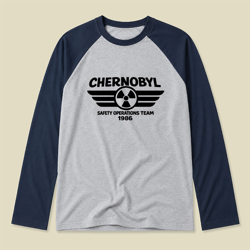 Chernobyl 1986 Safety Operations Team Raglan Long-Sleeve Tee