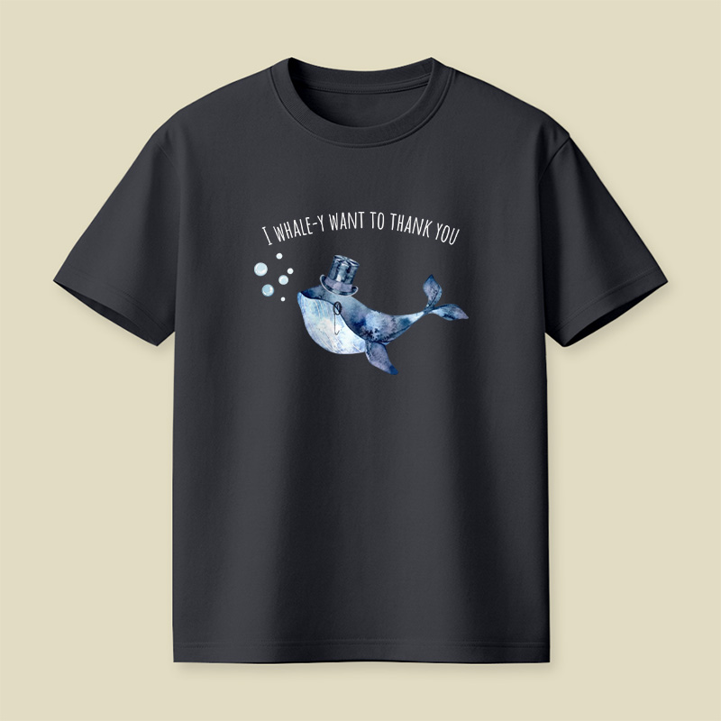 Whaley Thank You Animal Pun Playful T-Shirt