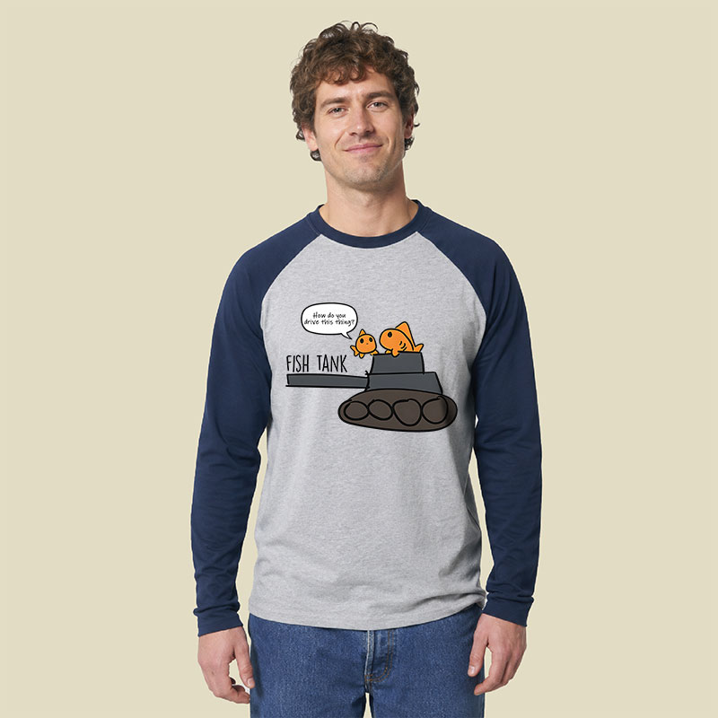 Fish Tank How Do You Drive This Thing Raglan Long-Sleeve Tee