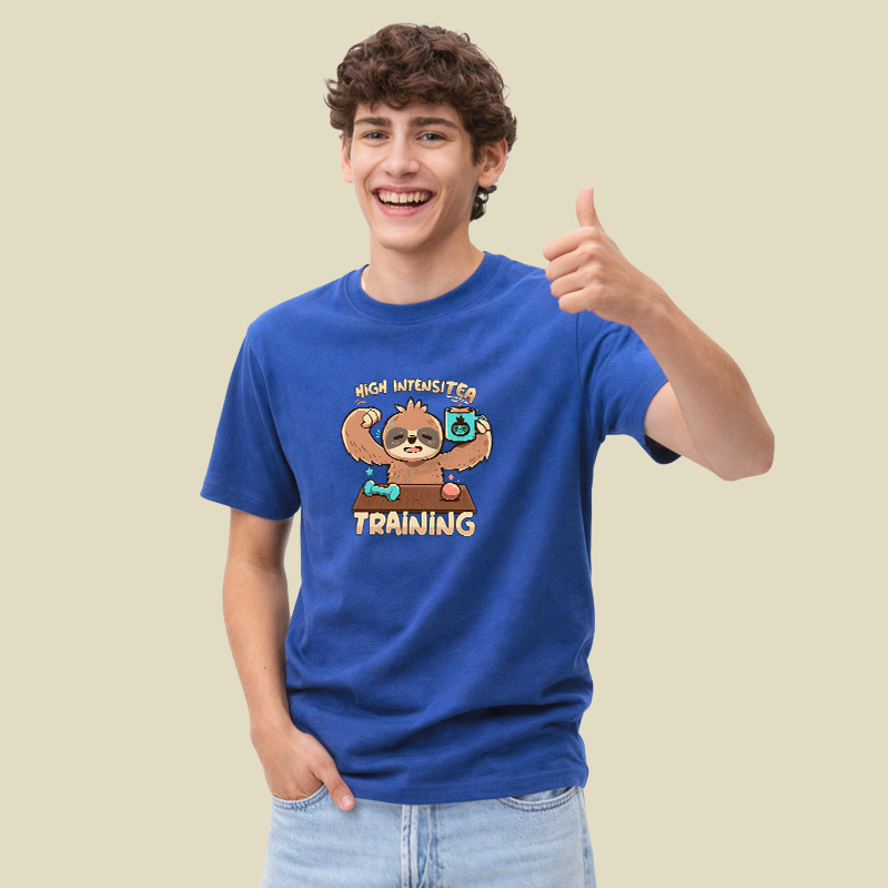 High Intensitea Training Sloth Playful T-Shirt