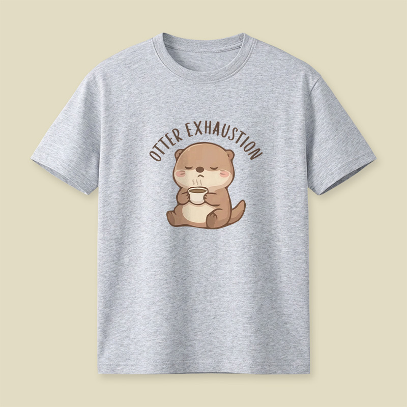 Otter Exhaustion Cute Animal Playful T-Shirt