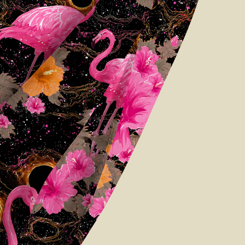 Cosmic Flamingo Playful Maxi Dress
