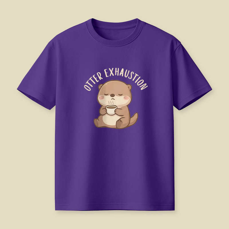 Otter Exhaustion Cute Animal Playful T-Shirt