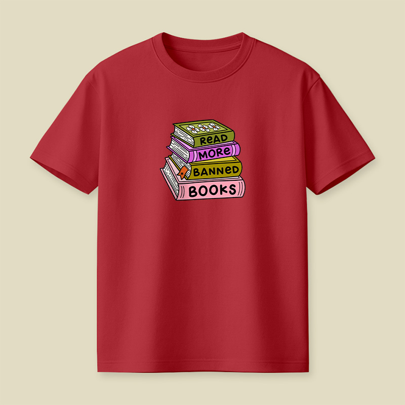Read More Banned Books Stack Playful T-Shirt