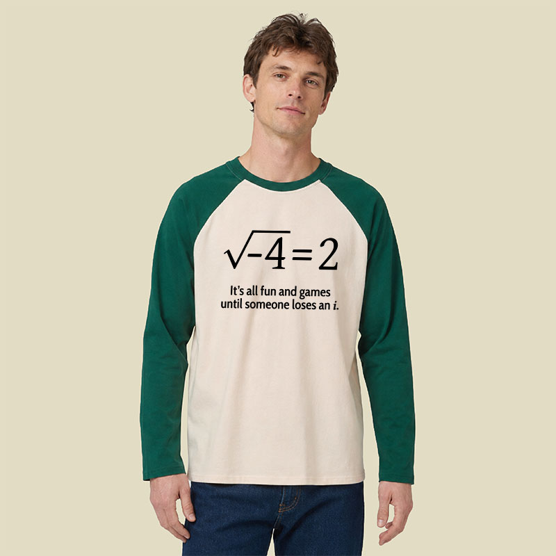 Math Joke Squad Raglan Long-Sleeve Tee