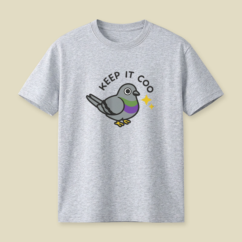 Keep It Coo Cute Pigeon Pun Playful T-Shirt