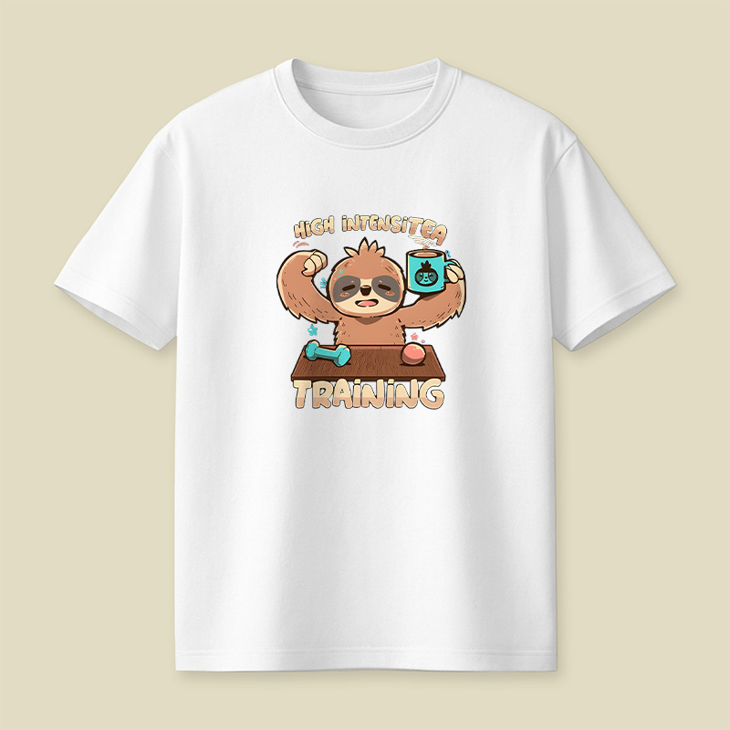 High Intensitea Training Sloth Playful T-Shirt