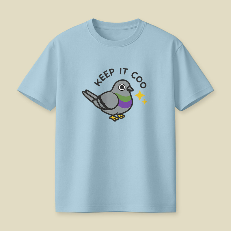 Keep It Coo Cute Pigeon Pun Playful T-Shirt