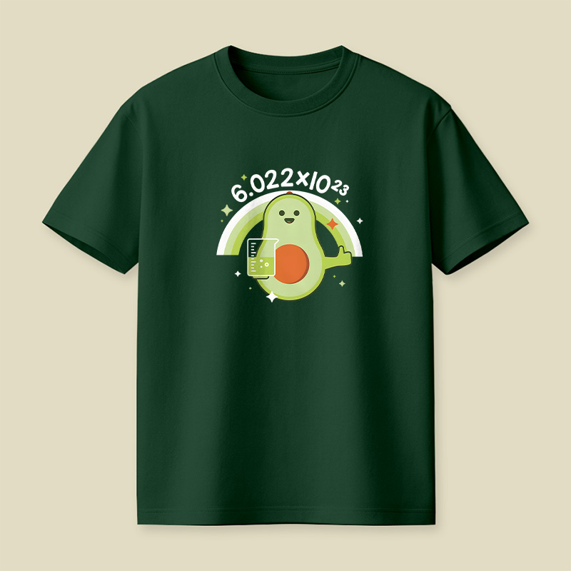 Avocado Avogadro’s Number Playful T-Shirt