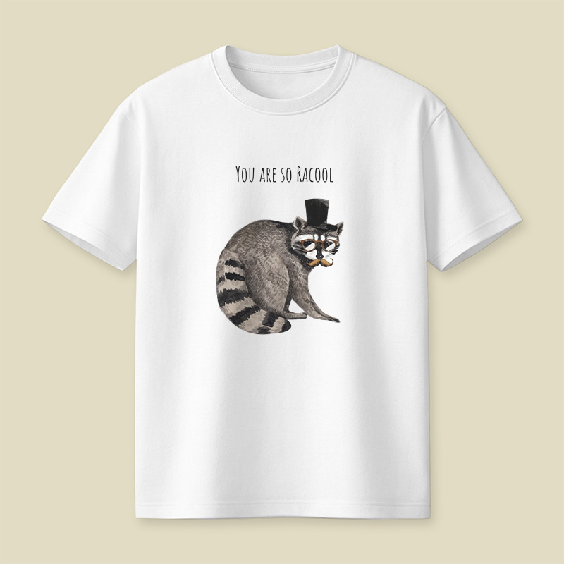 Racool Gentleman Raccoon Pun Playful T-Shirt
