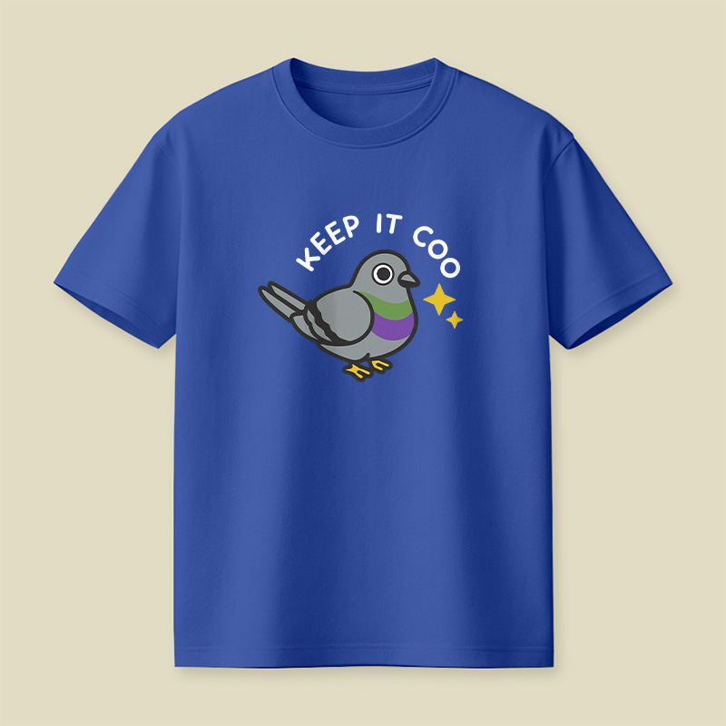 Keep It Coo Cute Pigeon Pun Playful T-Shirt