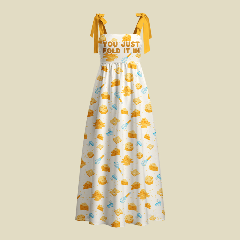 You Just Fold It In Playful Maxi Dress