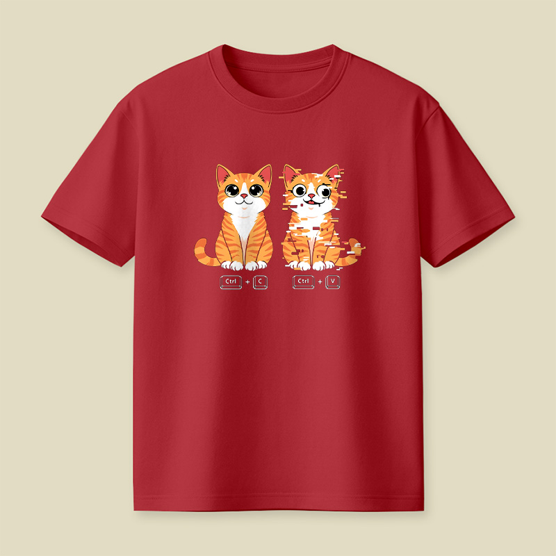 Ctrl C Ctrl V Cat Playful T-Shirt
