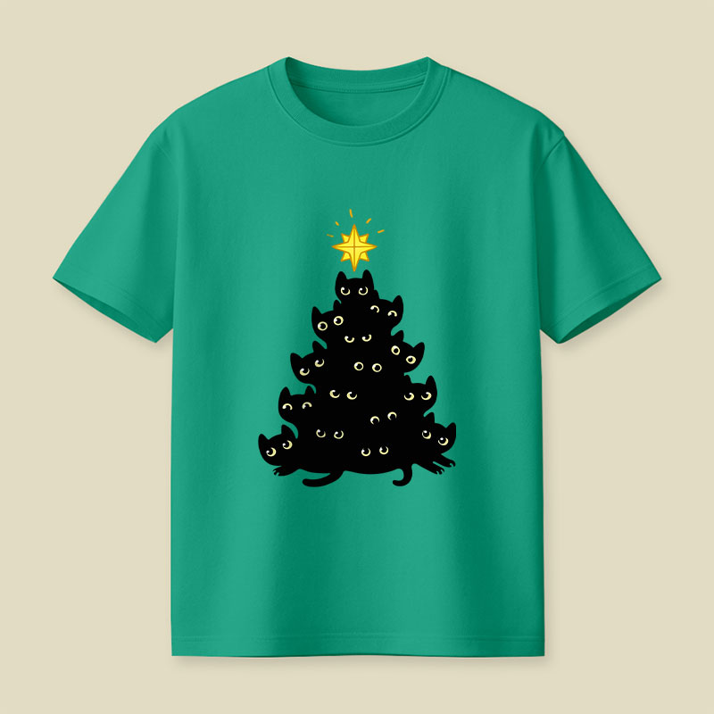 Meowy Christmas Playful T-Shirt