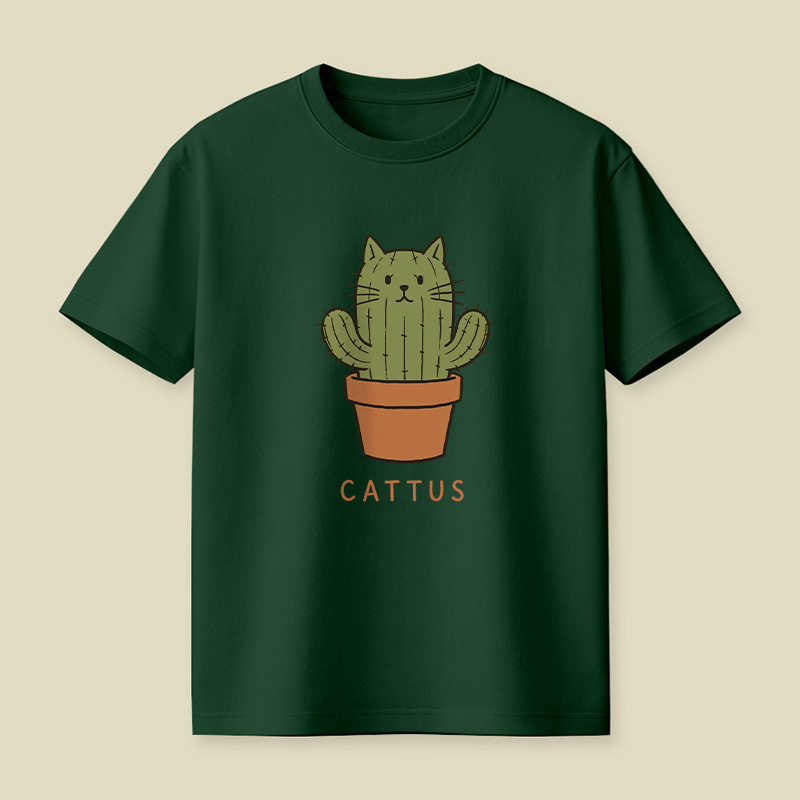 Cattus Cactus Cat Playful T-Shirt