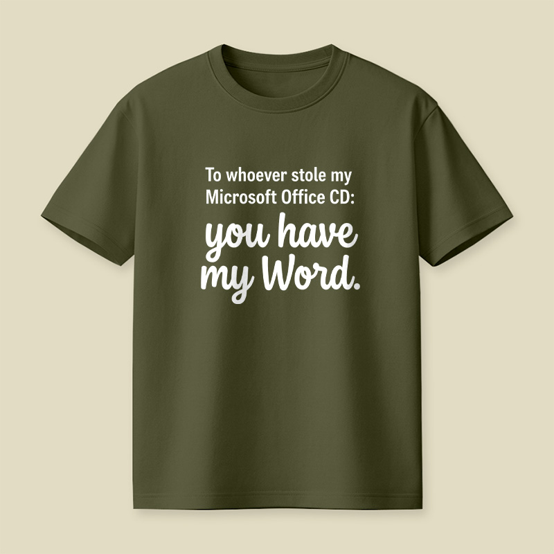 Office CD Pun Nostalgia Playful T-Shirt