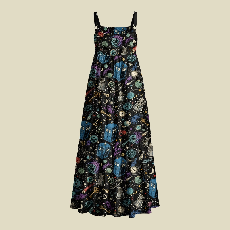 Dark Space Sci‑Fi Adventure Playful Maxi Dress