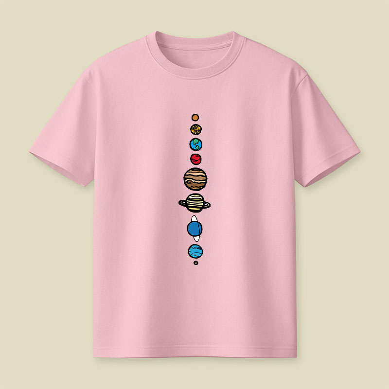Space Nerd Planets Playful T-Shirt