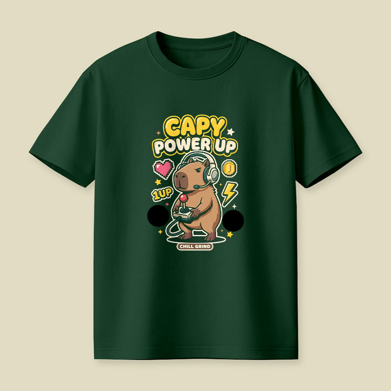 Gamer Capybara Playful T-Shirt