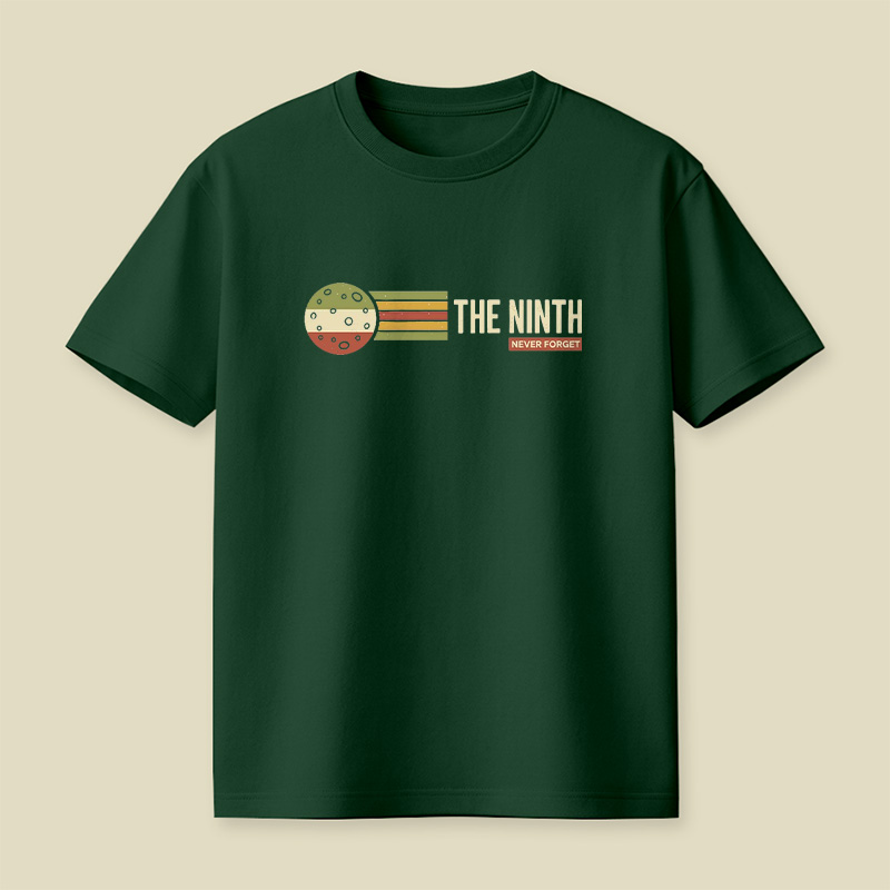 Retro Space Planet The Ninth Never Forget Playful T-Shirt