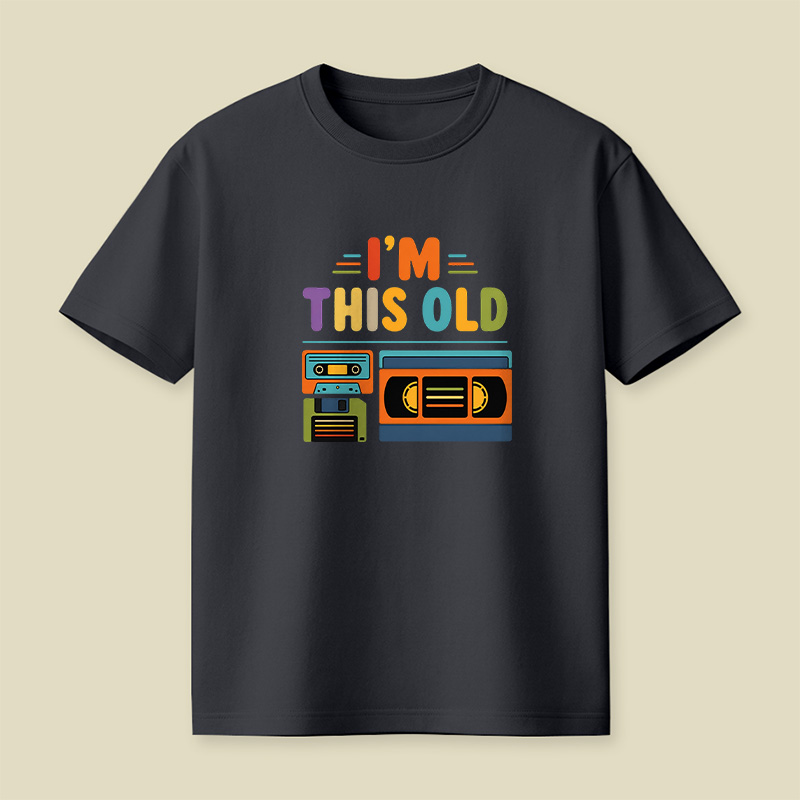 I Am This Old Retro Tech Nostalgia Playful T-Shirt