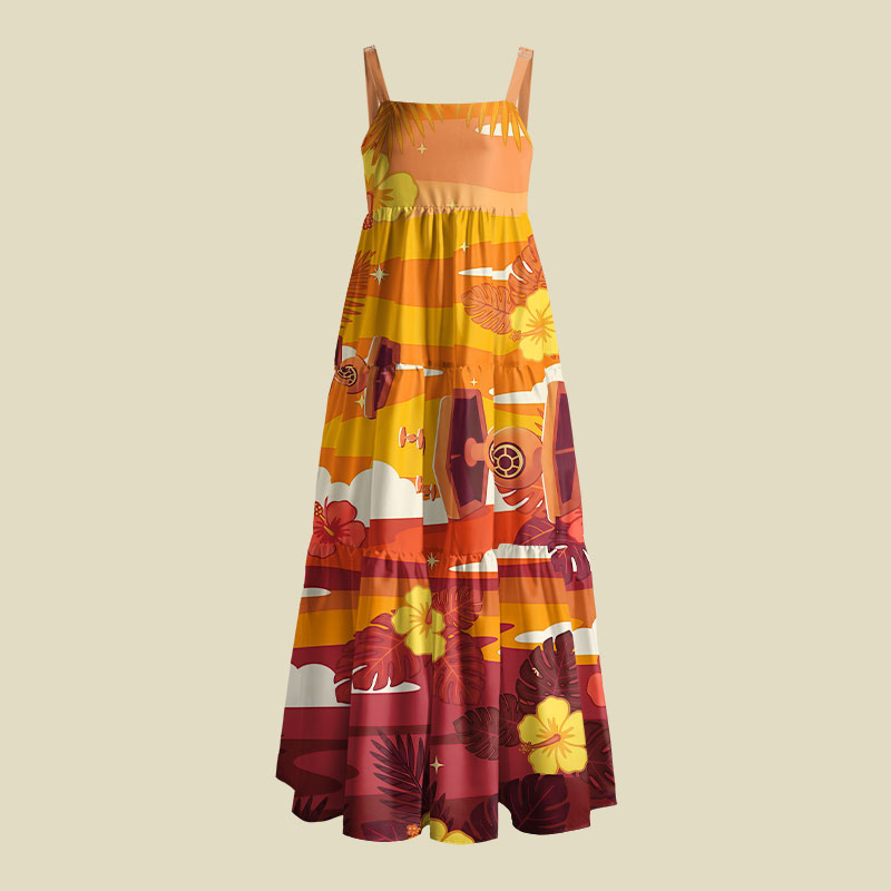 Ride Of The Tie Fighters Playful Maxi Dress