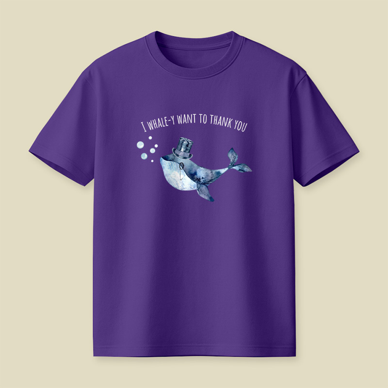 Whaley Thank You Animal Pun Playful T-Shirt