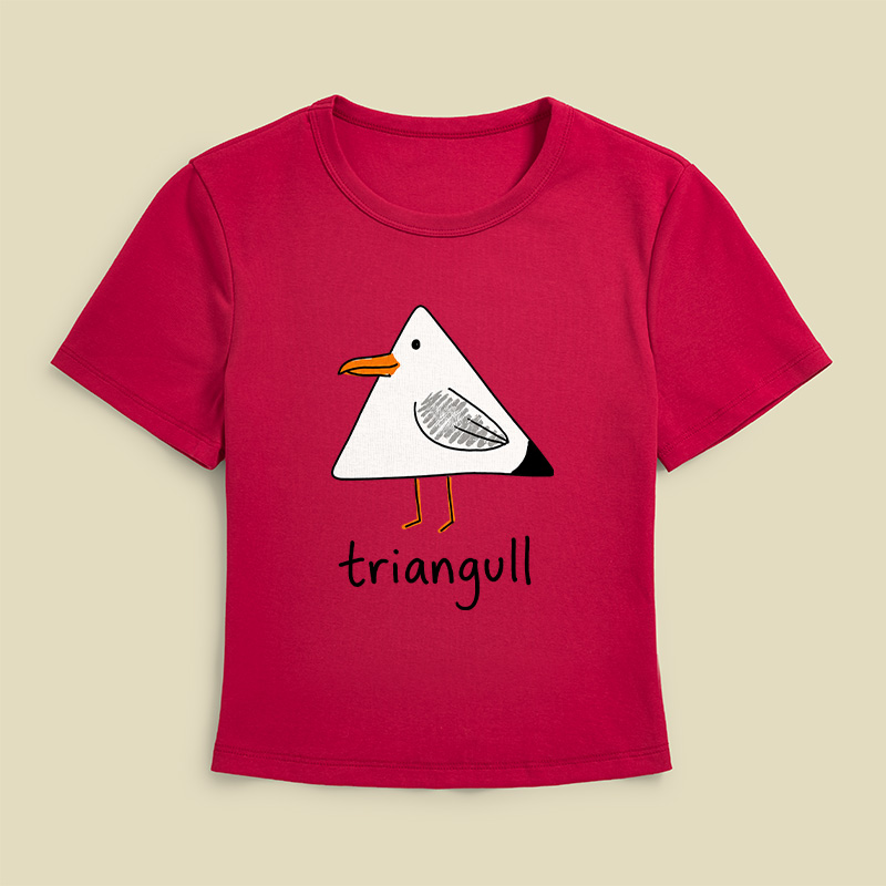 Triangull Funny Geometry Cute Triangle Seagull Bird Geek Baby Tee