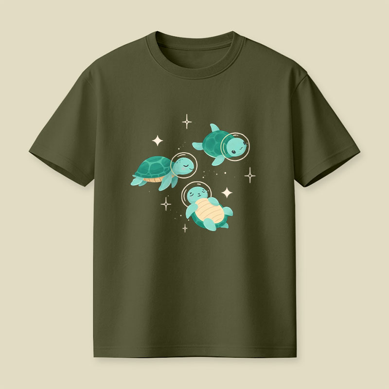 Space Turtles Playful T-Shirt