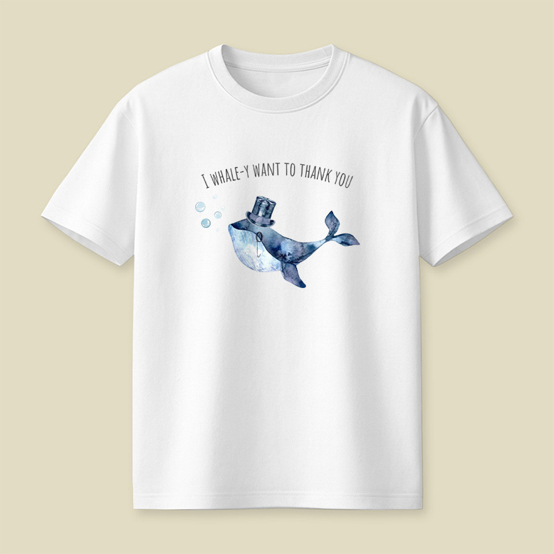 Whaley Thank You Animal Pun Playful T-Shirt