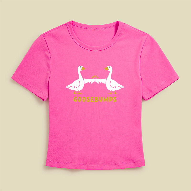 Goosebumps Geese Pun Geek Baby Tee