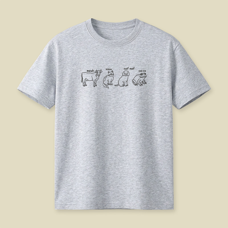 French Animal Sound Pun Playful T-Shirt