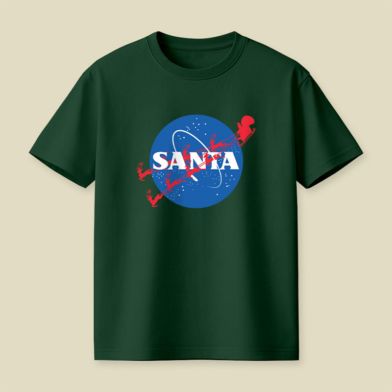 Christmas Space Santa Playful T-Shirt