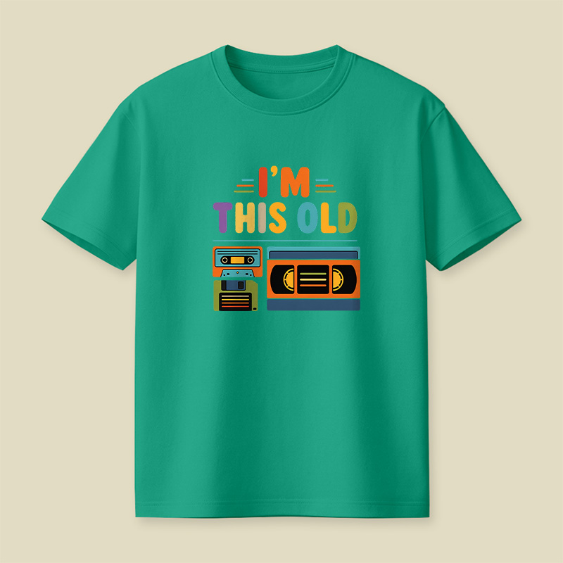 I Am This Old Retro Tech Nostalgia Playful T-Shirt