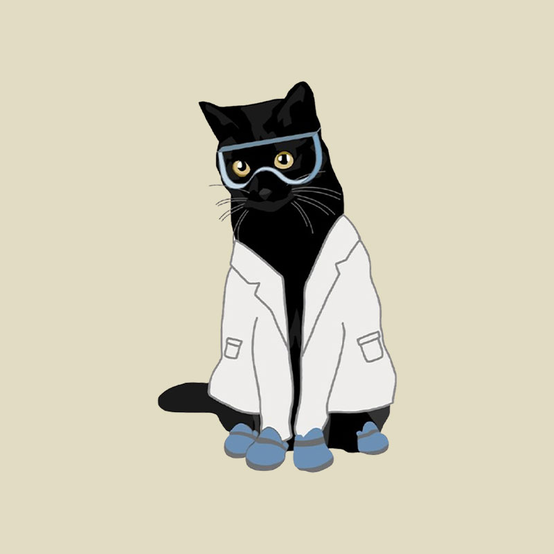 Lab Cat Playful T-Shirt