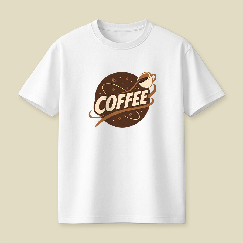 Retro Coffee Logo Playful T-Shirt