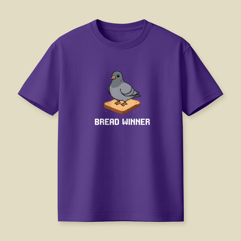 Pixel Art Pigeon On Bread Playful T-Shirt
