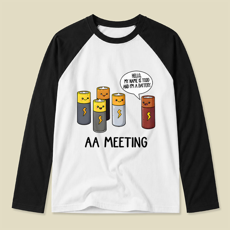 AA MEETING Raglan Long-Sleeve Tee
