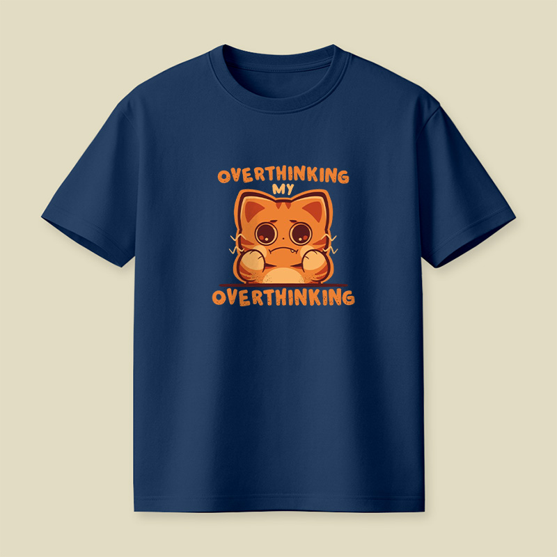 Overthinking Cat Playful T-Shirt