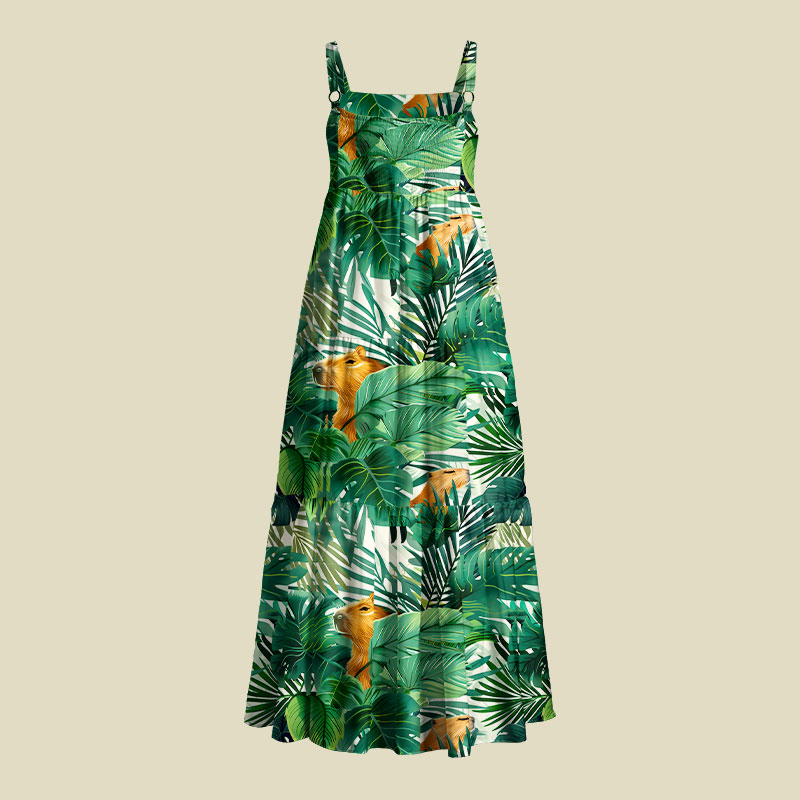 Hawaii Capybara Playful Maxi Dress
