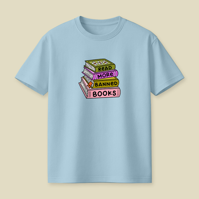 Read More Banned Books Stack Playful T-Shirt