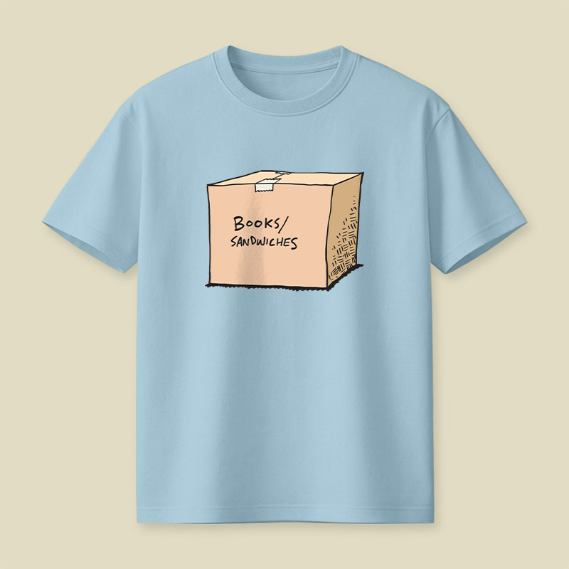 A Box Of Books Sandwiches Playful T-Shirt