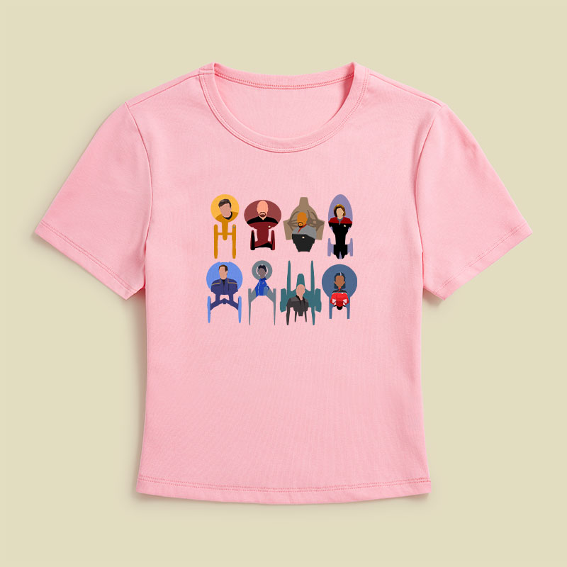 Trek Ships Captains Geek Baby Tee