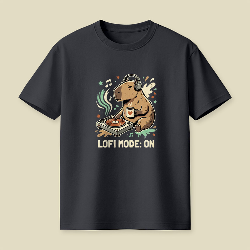 Lofi Mode On Capybara Playful T-Shirt
