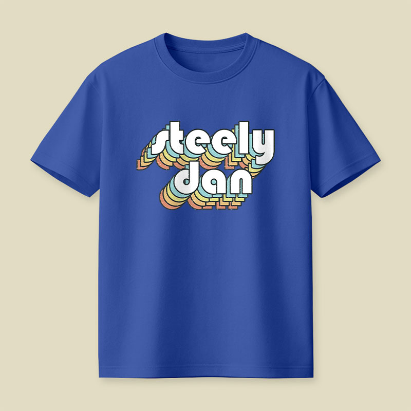 Steely Dan Retro Faded-Style Playful T-Shirt