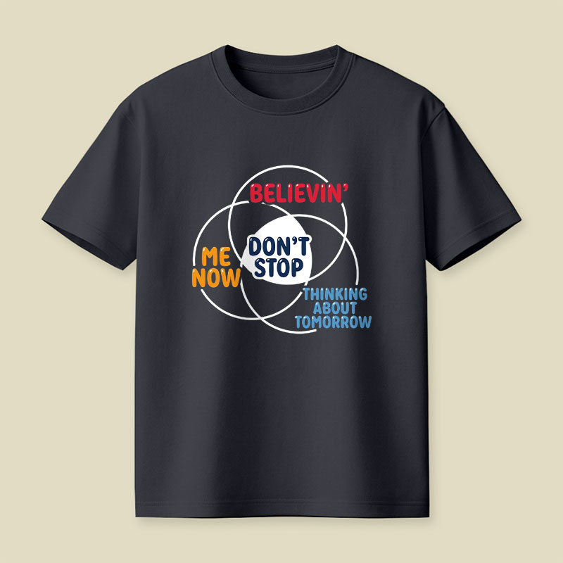 Don't Stop Venn Diagram Playful T-Shirt
